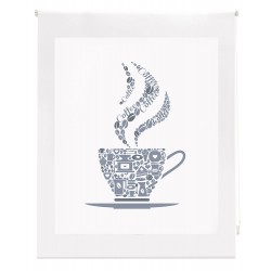 Happystor Taza Estor Enrollable Estampado Digital Cocina Tejido Traslúcido