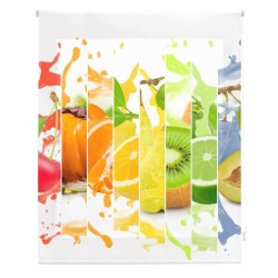 Happystor HSCC76680 Estor Enrollable Estampado Digital Cocina Tejido Traslúcido