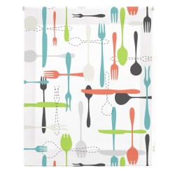 Happystor HSCC82159 Estor Enrollable Estampado Digital Cocina Tejido Traslúcido